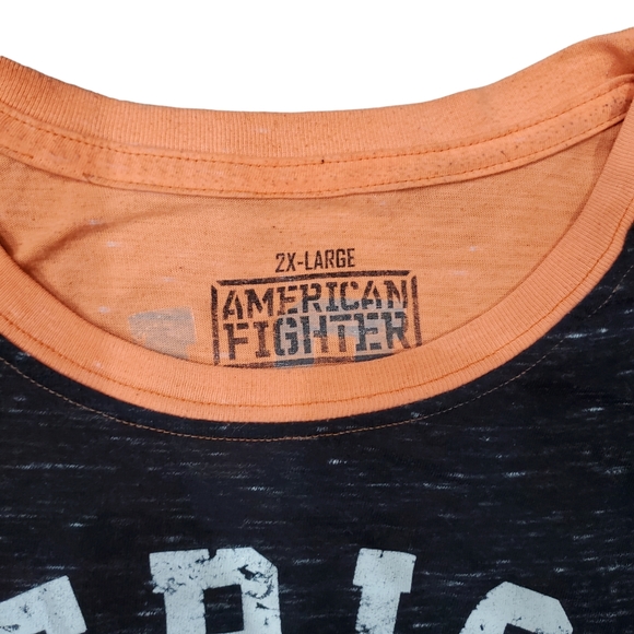 AMERICAN FIGHTER Shirt Training UFC MMA Gym Workout Activewear - Picture 3 of 8